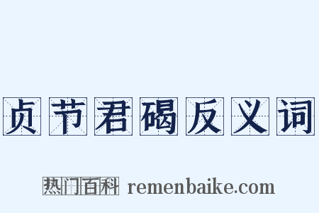 贞节君碣反义词是什么意思的图片